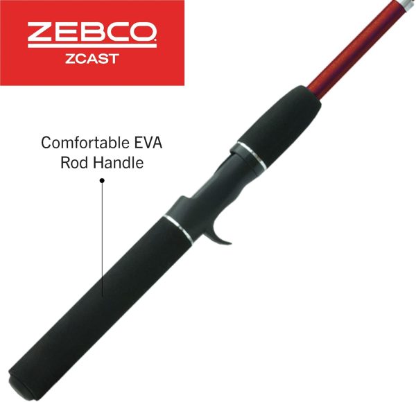 Zebco Z-Cast Casting Fishing Rod, - Image 3